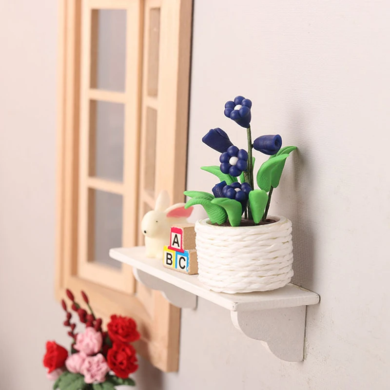 Planta en maceta en miniatura para casa de muñecas, modelo de bonsái para casa de muñecas, decoración de jardín, juguetes de simulación para niños, regalo, 1:12