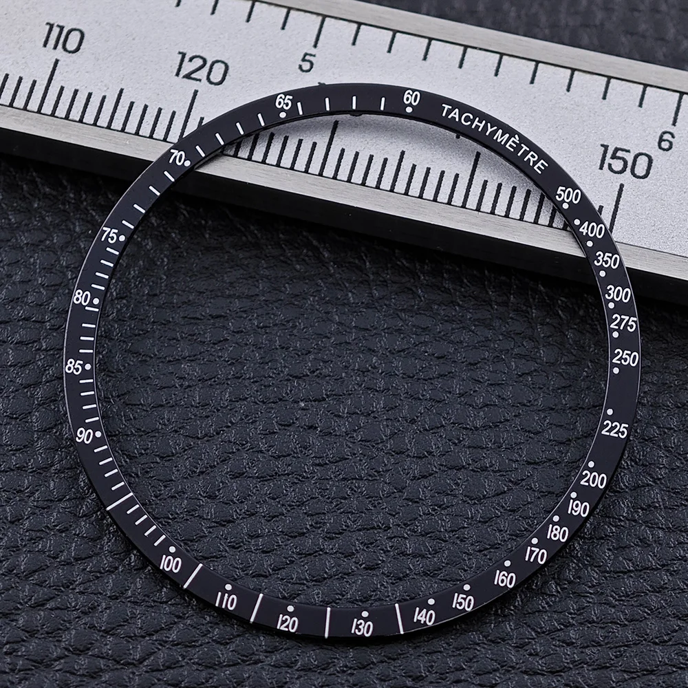 Flat aluminium Bezel Insert 38.5*34mm Replacement of watch accessories parts for VK63 case bezel