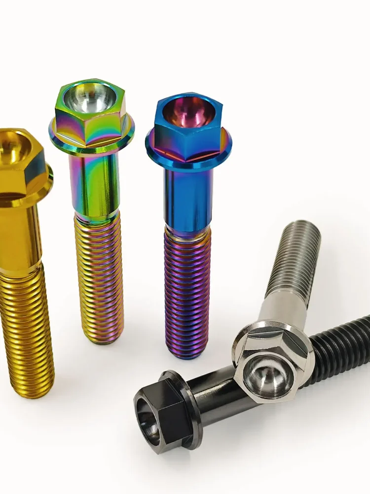 AliExpress NONE Titanium Bolt M6 / M8 Hex Head Screws for Bike MTB Bike Motorcycle Bicycle Lightweight Fasteners
