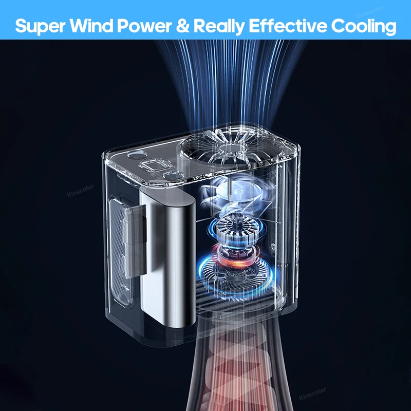 مروحة خصر محمولة بقدرة 3600 مللي أمبير في الساعة و5 سرعات للتخييم في الهواء الطلق، مروحة هواء قابلة لإعادة الشحن مع ضوء وشاشة LED لممارسة رياضة المشي لمسافات طويلة