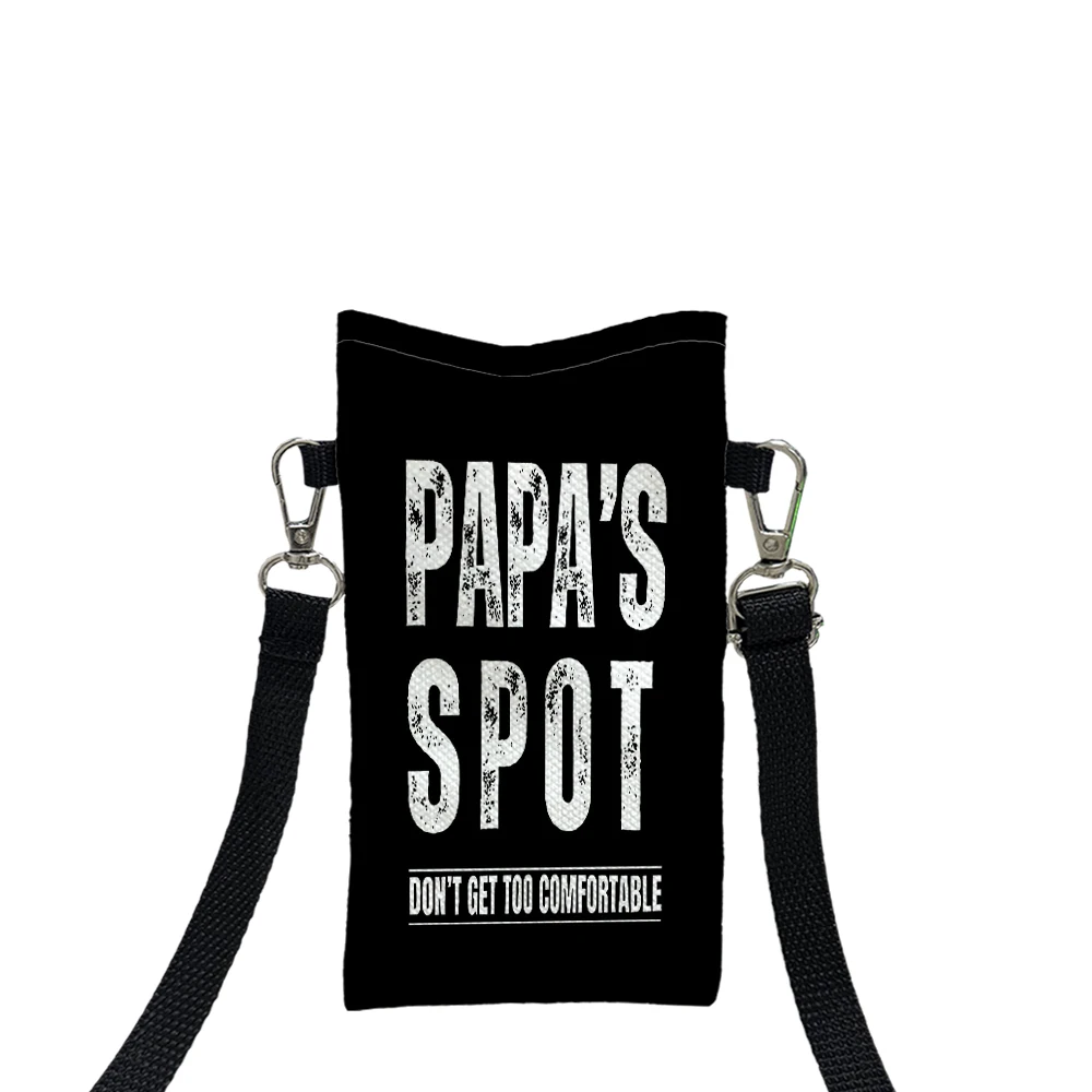 

Grandpas Spot Phone Pouch with Lanyard, Exquisite Pattern Print Crossbody Bag Polyester Fabric Shoulder Bag Mobile PhoneCase6.20
