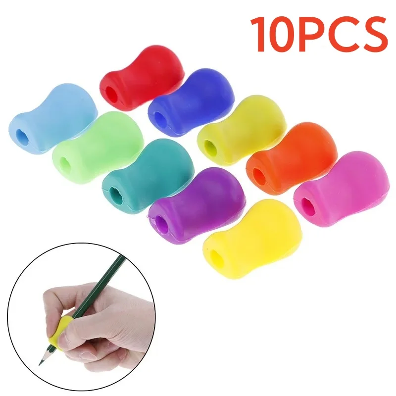 

10pcs Writing Corrector Grip Universal Ergonomic Writing Aid Pencil Pen Holder For Kids Handwriting Pen Holder Correction Grippe