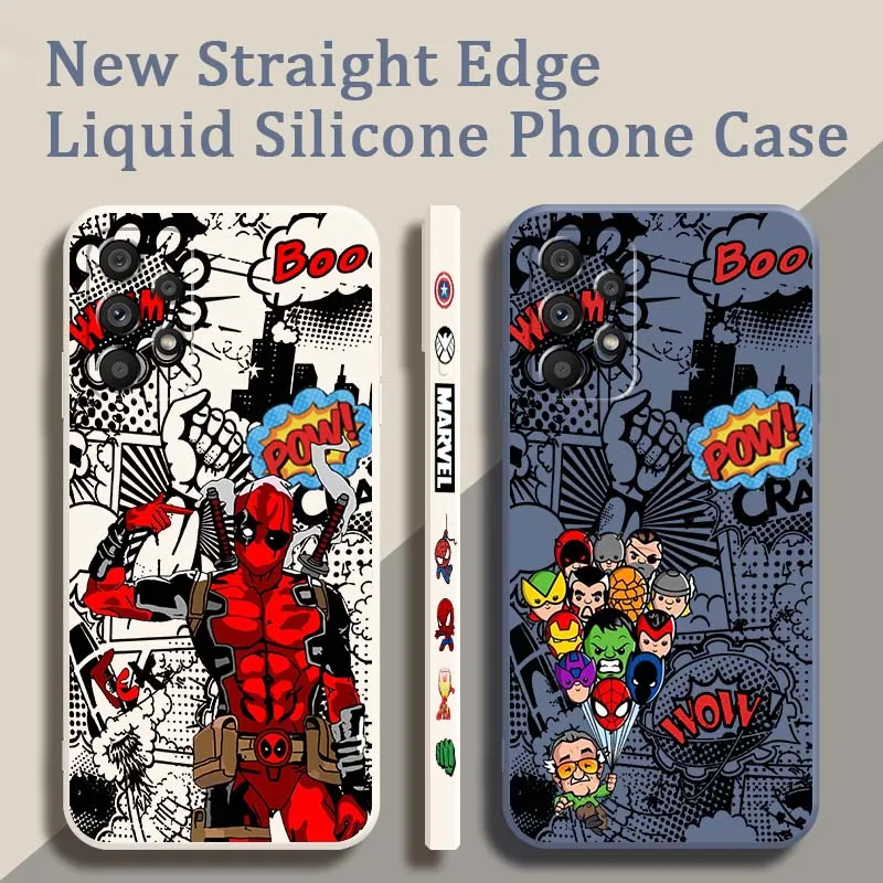 

Marvel Deadpool Cool Anime For Samsung A71 A72 A73 A51 A52 A53 A54 A55 A21s A35 A34 A32 A03 5G Liquid Left Rope Phone Case