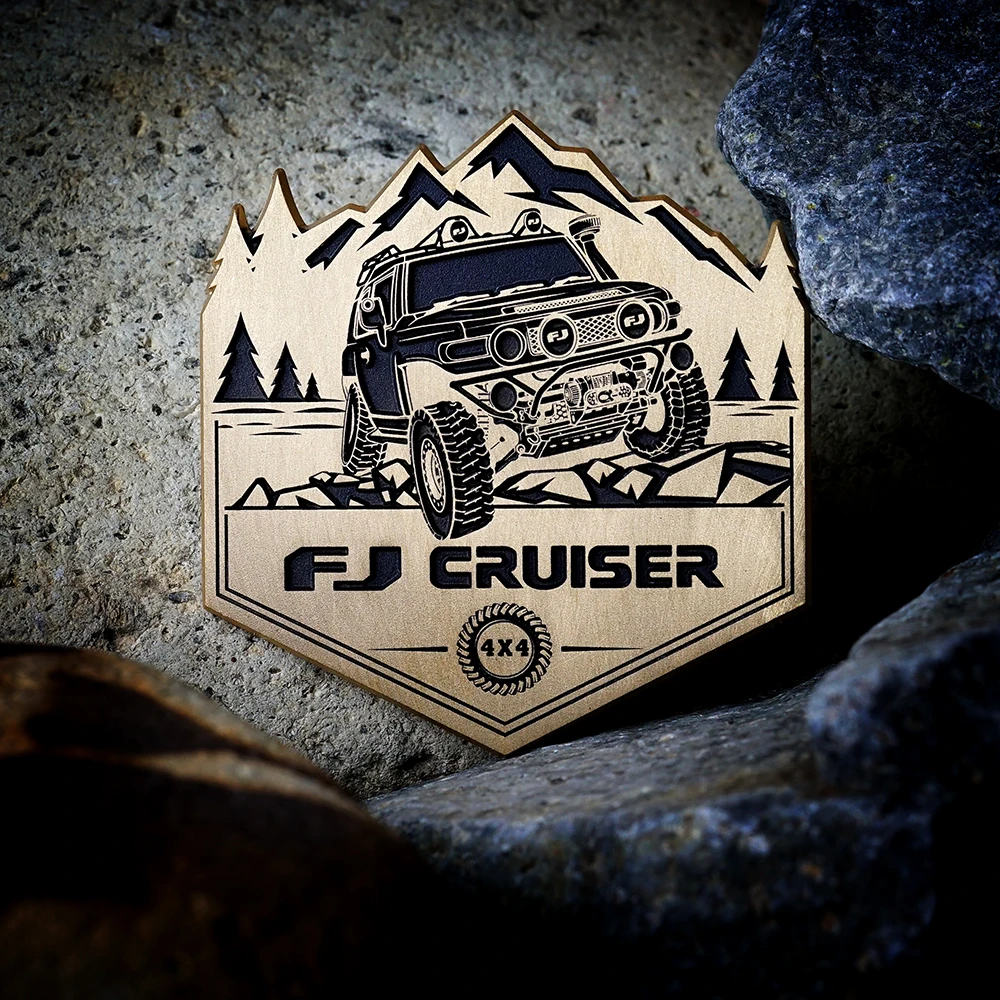 For Toyota FJ cruiser off-road team metal 3D three-dimensional car logo personality car sticker exterior decoration modification