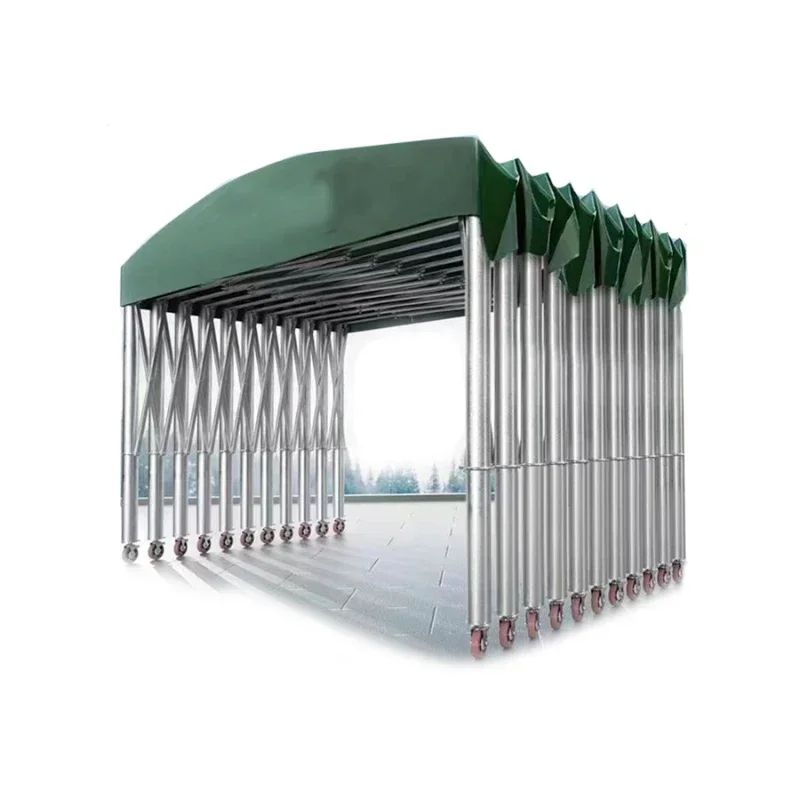 

Movable Push-pull Event Sliding Sunshade Canopy, Outdoor Large Warehouse Storage Shelter Tent