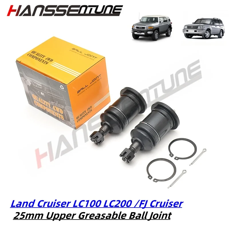 

25mm Extended Front Upper Greasable Ball Joint For Land Cruiser LC100 HDJ100 UZJ100 LC200 / FJ Cruiser