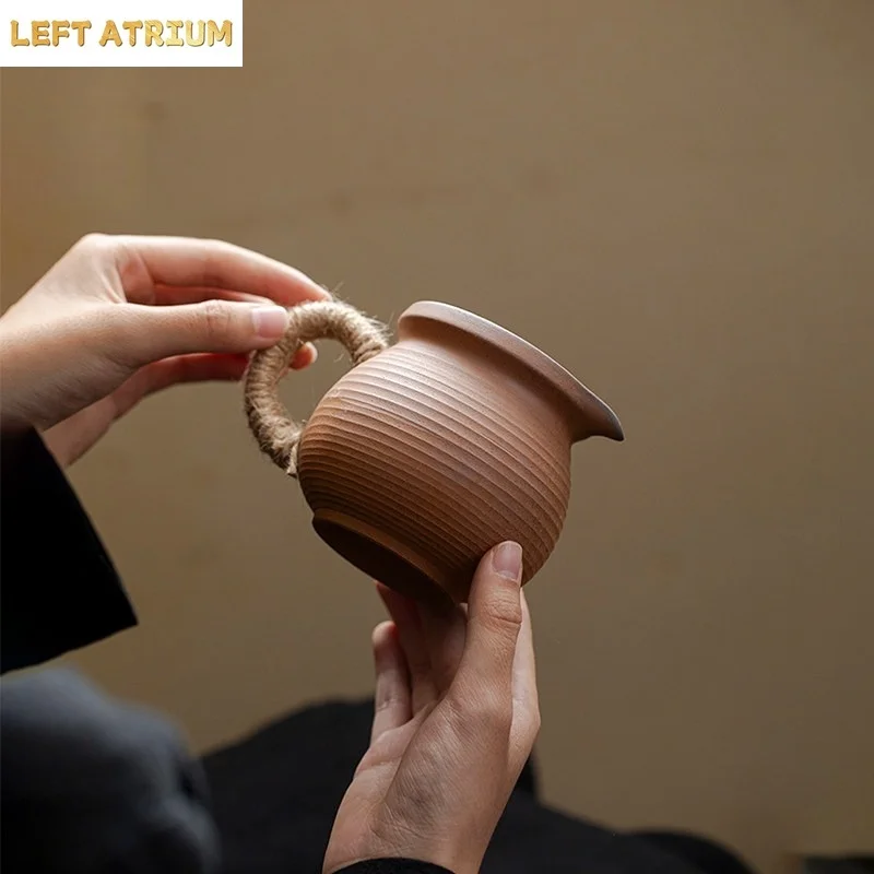 Rock clay Coarse Pottery Public Cup Ceramic Chahai Cup Kung Fu Tea Accessories Tea Infusers Sharing Cup Tea Dispenser