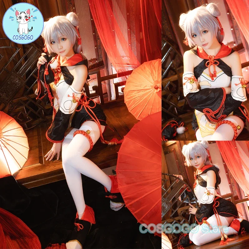 

Game Honkai:Star Rail 3 Theresa Apocalypse Cosplay Costume Cheongsam Halloween Outfits Women Clothing Sexy Dress