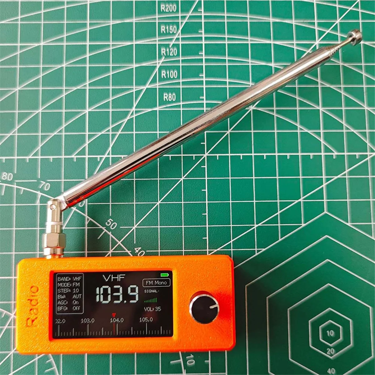 ABJZ ポータブルラジオ 1.9 インチ IPS スクリーンポケットミニラジオアンテナ付きオールバンドラジオ受信機 HF SW MW VHF ラジオ