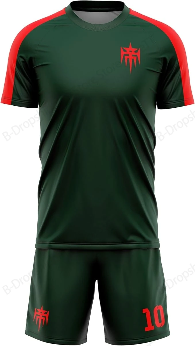 メンズジャージセット フットサル サッカー イナズマイレブン カイオ アニメ 3Dプリント Tシャツ ショートパンツ 2点セット スーツ スポーツ プラスサイズ トップス ティー キッズ