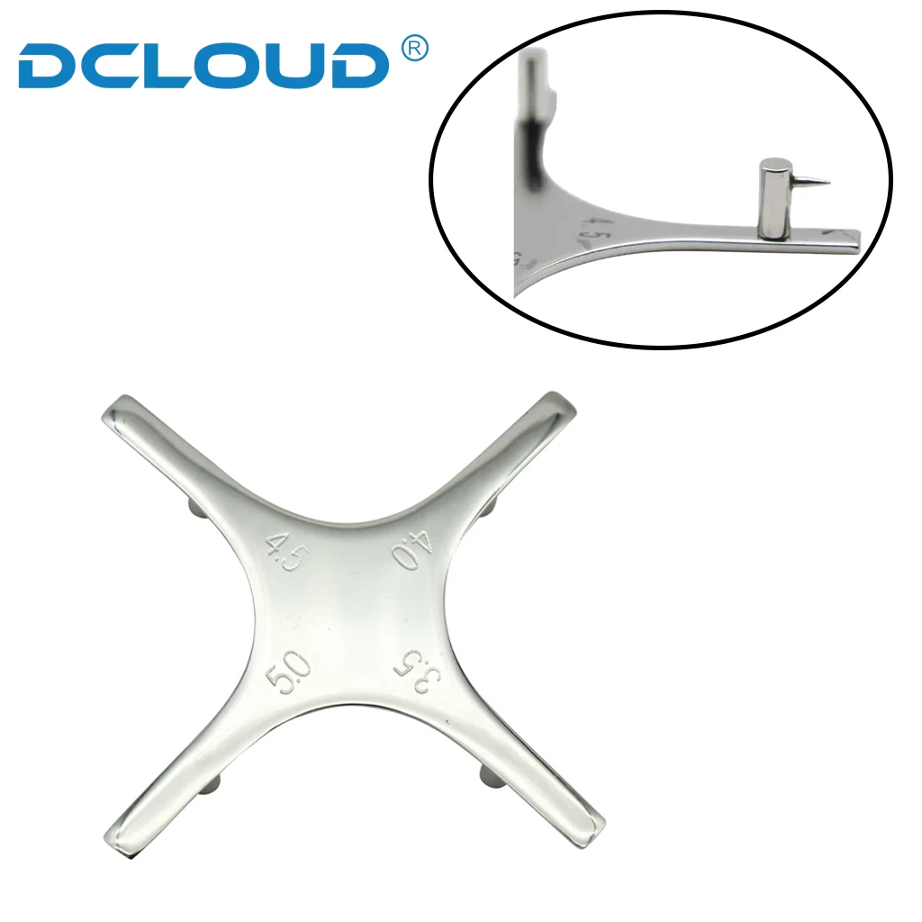 DCLOUD 1Pc Dental Orthodontic Bracket Positioner Gauge Stainless Steel Rod Star Gauge Height Bracket Locator Dentist Instrument