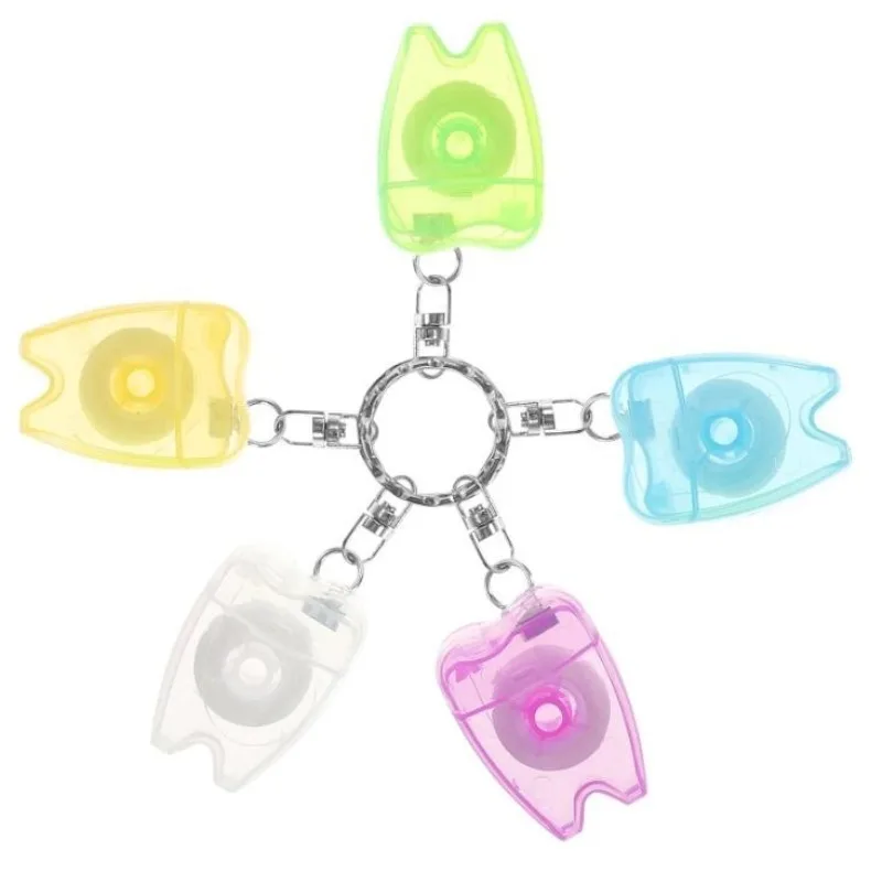 5/10PCS Portable Dental Floss Keychain with Mint Flavor Oral Care Cleaning Tool, Soft Wire Effectively Prevents Tooth Decay