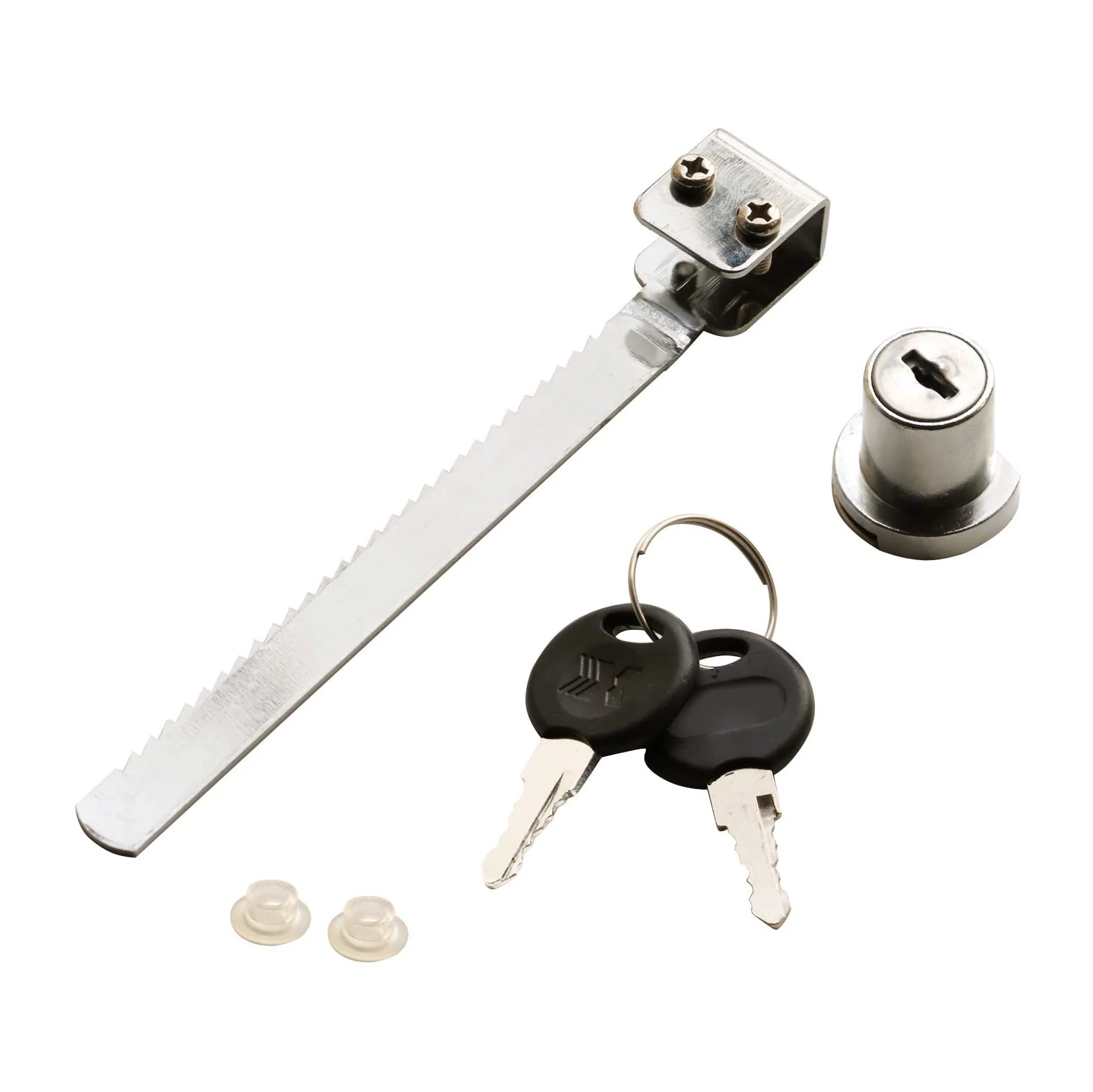 Serratura della vetrina serratura dell'armadio in vetro di sicurezza con serratura a cricchetto per porta scorrevole in vetro con 2 chiavi