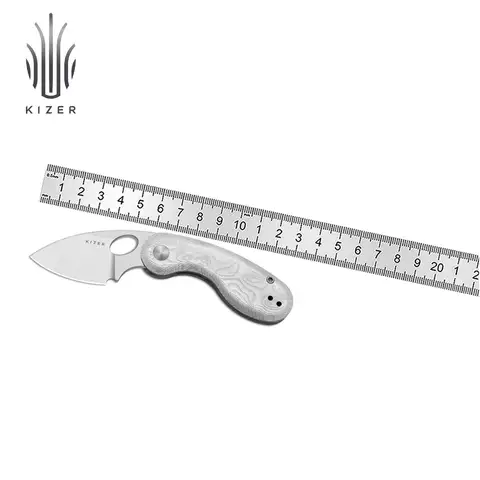 Kizer Folding Microbe V2742A11/V2742A12  14C28N Steel Blade With Aluminum Foil G10/Copper Foil G10 Handle