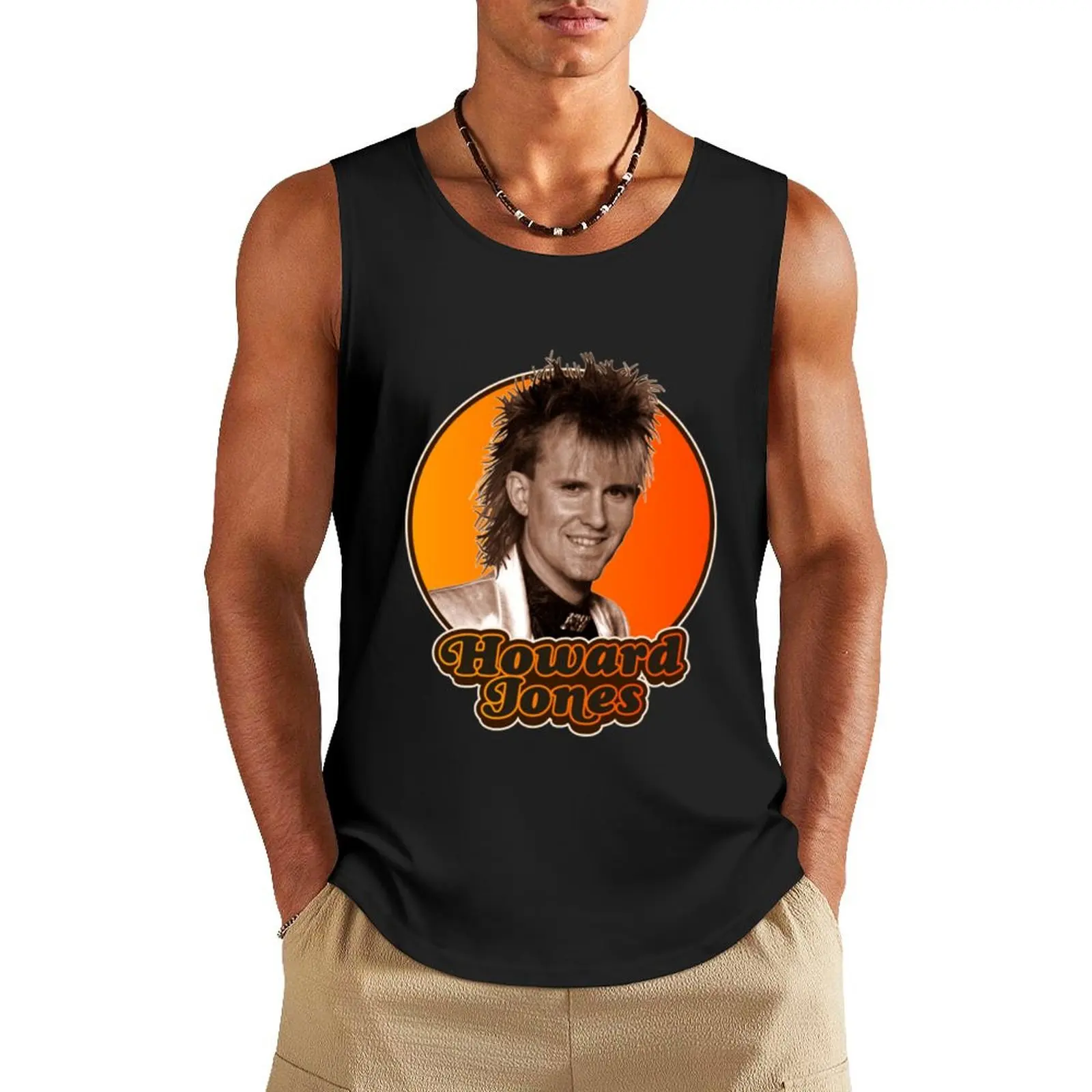 Howard Jones Tank Top Men sleeveless tee Men's clothing Gym wear