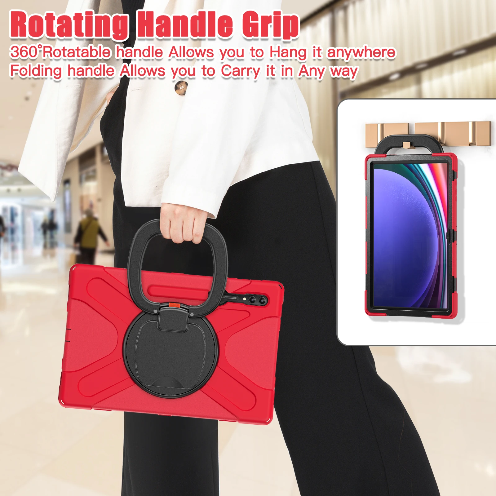 Tablet Protective Case Suitable for Samsung Galaxy Tab S8Ultra 2022/S9Ultra 2023/S10Ultra 2024  Slot Holder 6 Colors Available