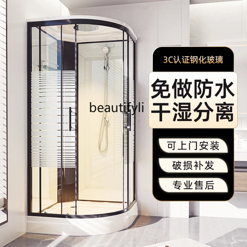 Bathroom semicircle the elderly shower room indoor corner, family shower room overall base