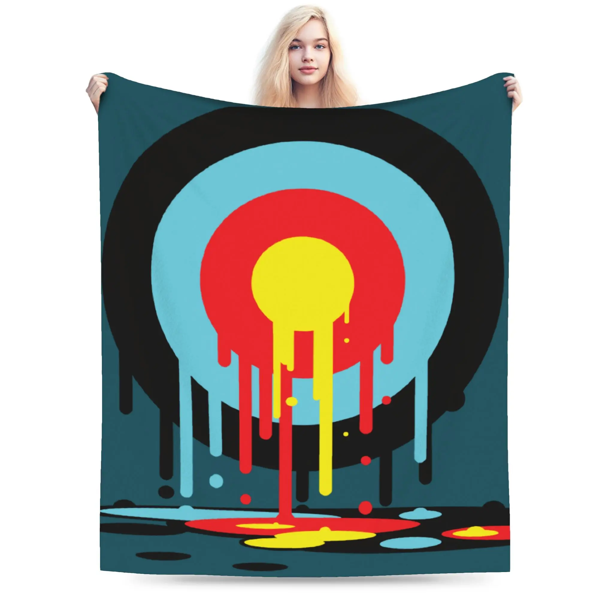 Custom Weeping Target Blanket Warm Fleece Soft Flannel Archery Archer Darts Shoot for Bedroom Couch Office Spring Autumn