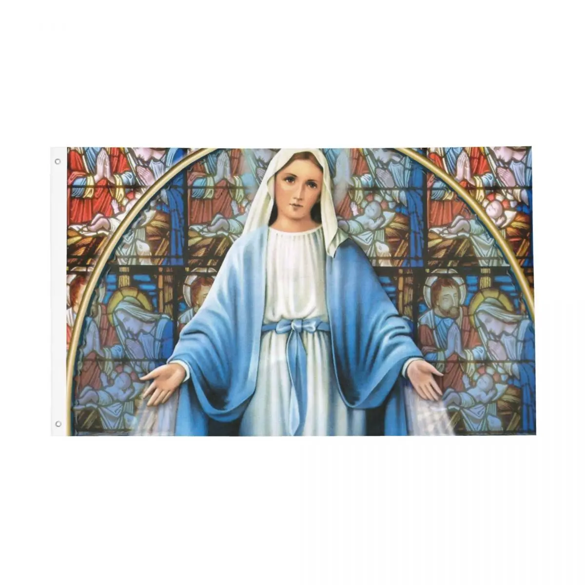 Mary Mother Of God Flag Fade Proof Indoor Outdoor Banner Christian Polyester Hanging Decoration 3x5 FT