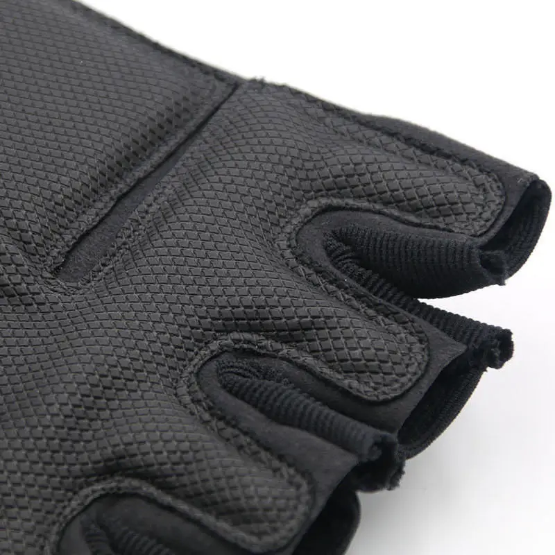 Taktische harte Knöchel Halb finger handschuhe Männer Kampf jagd Schießen Airsoft Paintball Pflicht finger los