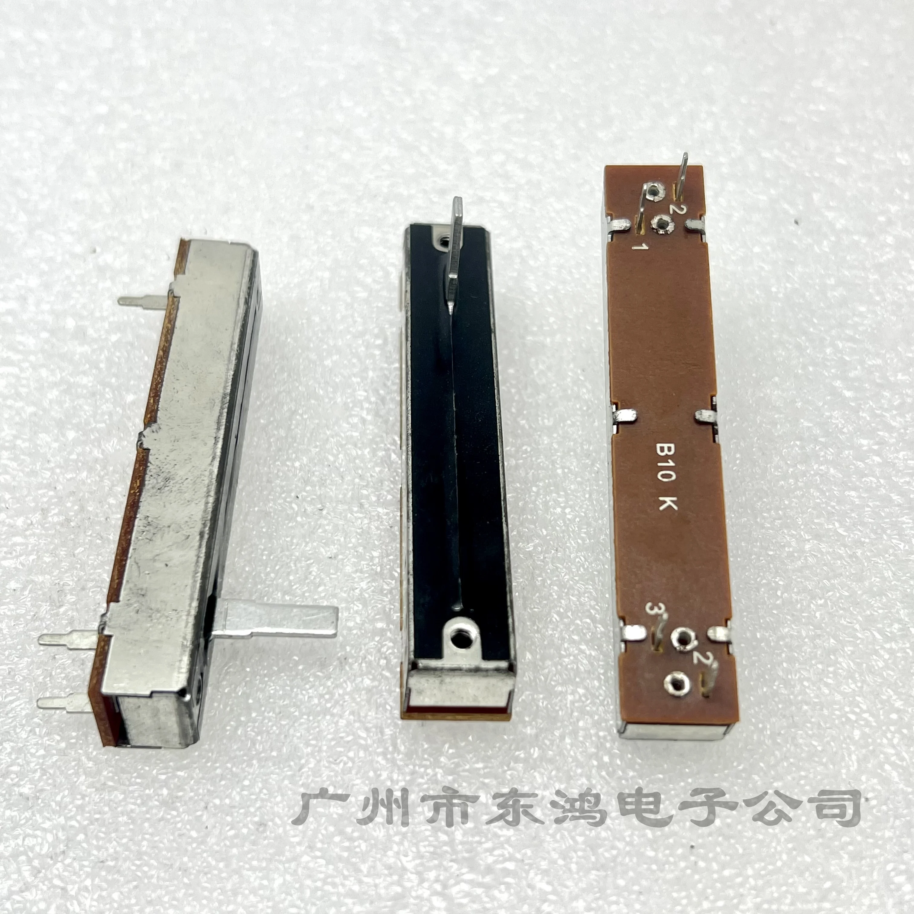 1 PCS  B10K MIXER 73MM STRAIGHT SLIDE POTENTIOMETER TWO-CHANNEL 4 FOOT SHAFT LENGTH 15MM