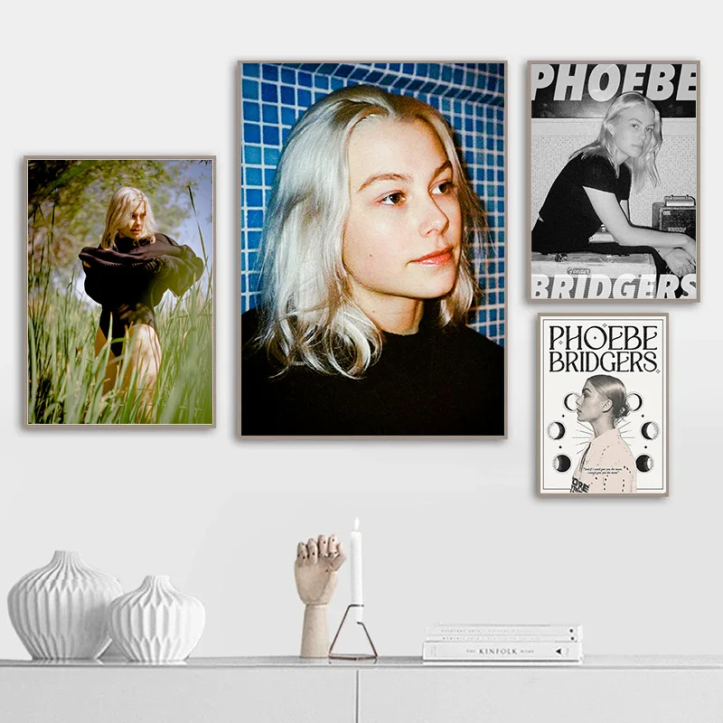 Singer Phoebe Bridgers Hot Music Album Cover Punisher Art Poster Canvas Painting Wall Art Pictures Home Decor Fans Gift