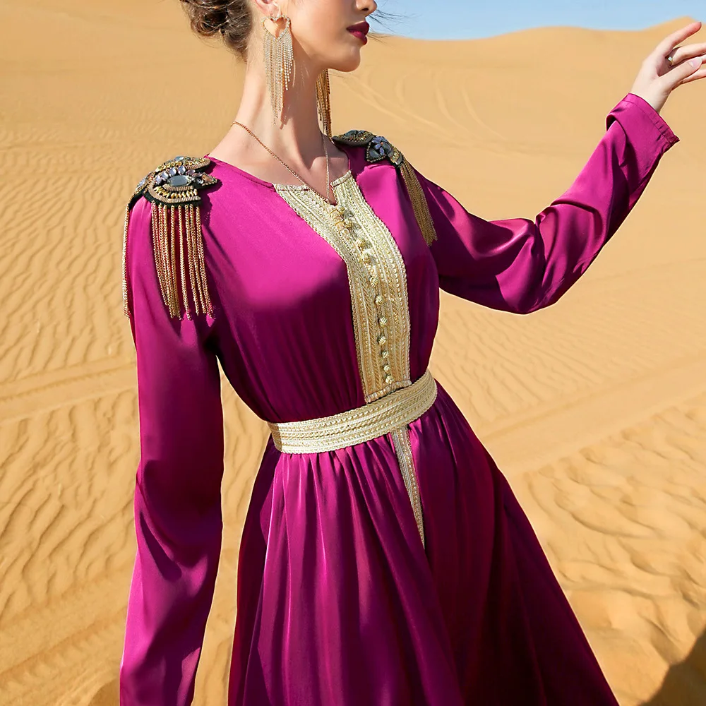 Abaya-Robe longue musulmane islamique pour femmes, vêtements pakistanais, caftan marocain, Ramadan, Eid, Dubaï, Turquie