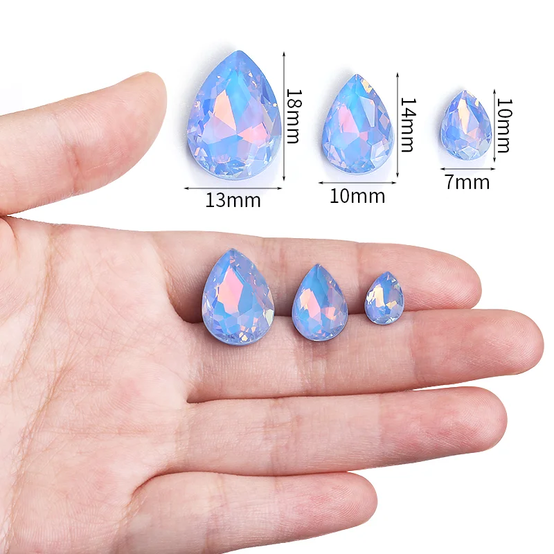 Drop Rhinestone Pointback Glass Gems Nail Art Crystal  Accessories Diamond Glue On Nail Crafts Stones DIY Fancy Jewelry Making