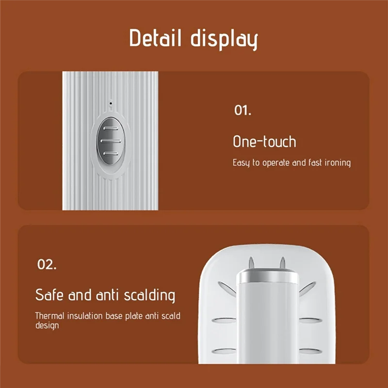 

BAAJ-портативный дорожный отпариватель для одежды, мини-паровой утюг 180 ° Вращающийся ручной паровой утюг для тканевой одежды