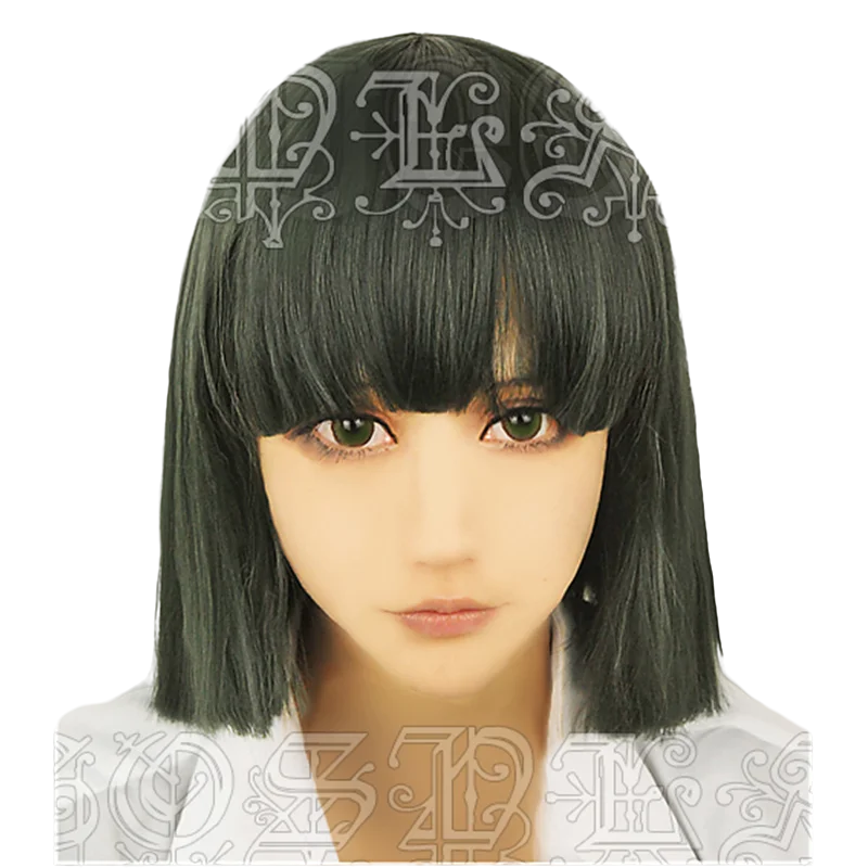 Термостойкие синтетические волосы для косплея из аниме «Haku Nigihayami Kohakunushi», смешанные короткие волосы зеленого цвета, с шапочкой, 35 см