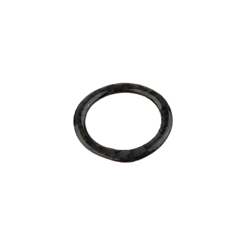 Carbon Fiber Start Stop Button Ring Trim Compatible with for e90 E92 E93 Featuring Twill Pattern and Epoxy Protection