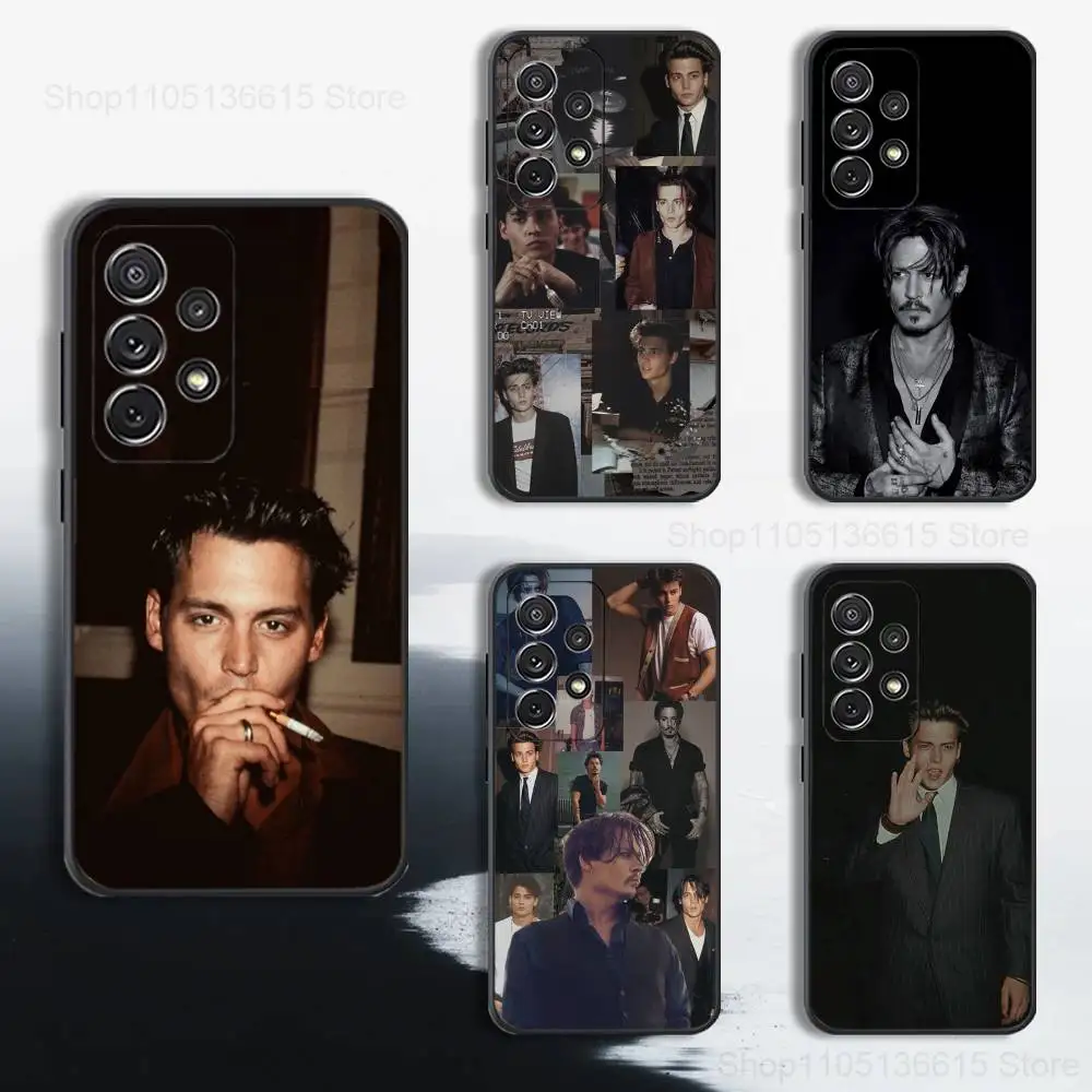 

Actor J-Johnny D-Depp Phone Case For Samsung S25,S24,S23,S22,S21,S20,S10,S9,Ultra,Plus,Lite,FE,Soft Silicone Black Cover