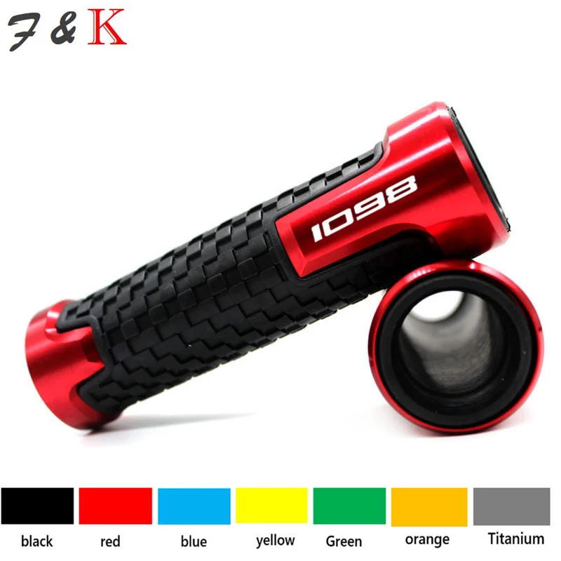 Motorcycle 7/8'' 22MM CNC Handlebar Grips Handle Grip Handle bar FIT For 1098/S/Tricolor 1098S 1098Tricolor 2017 2018 2019