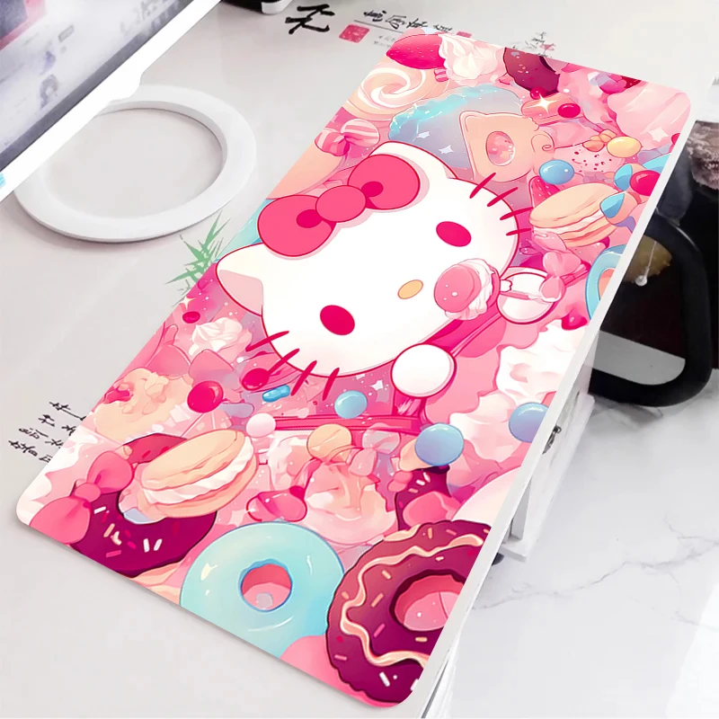Anime Gaming Speed Mouse Pad Hello Kitty Gamer Large Mouse Mat Keyboard Mousepad Computer Desk Mat
