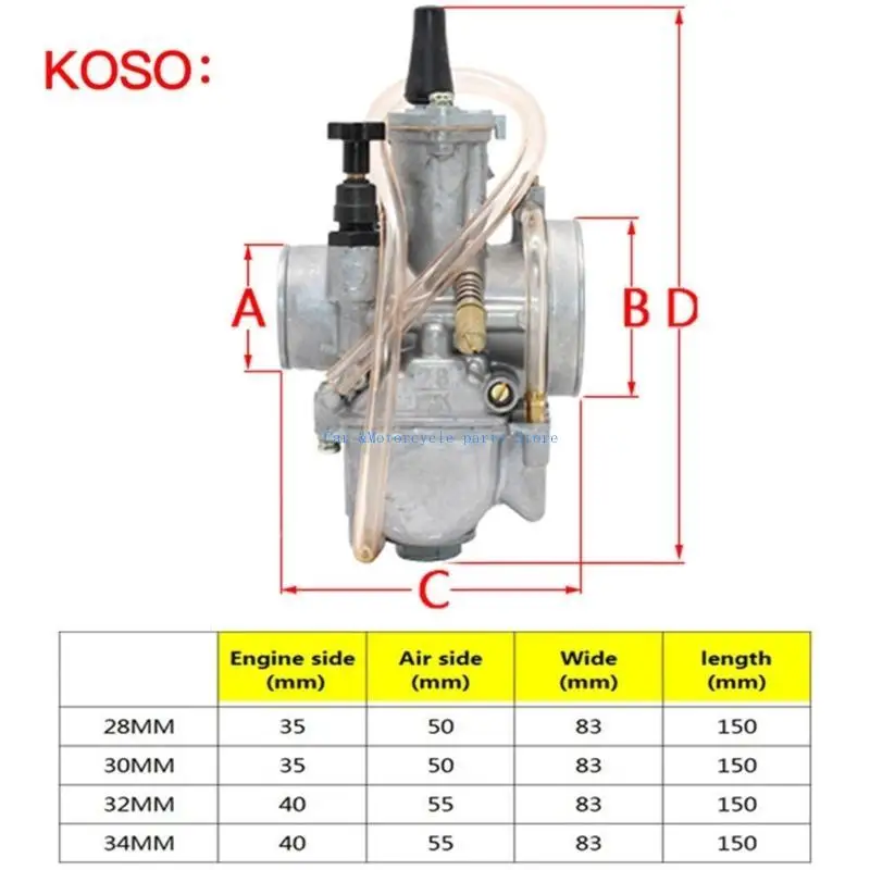 Y9UC PWK Vergaser 21 24 26 28 30 32 34mm 2T 4T Motor Dirt Bike Roller