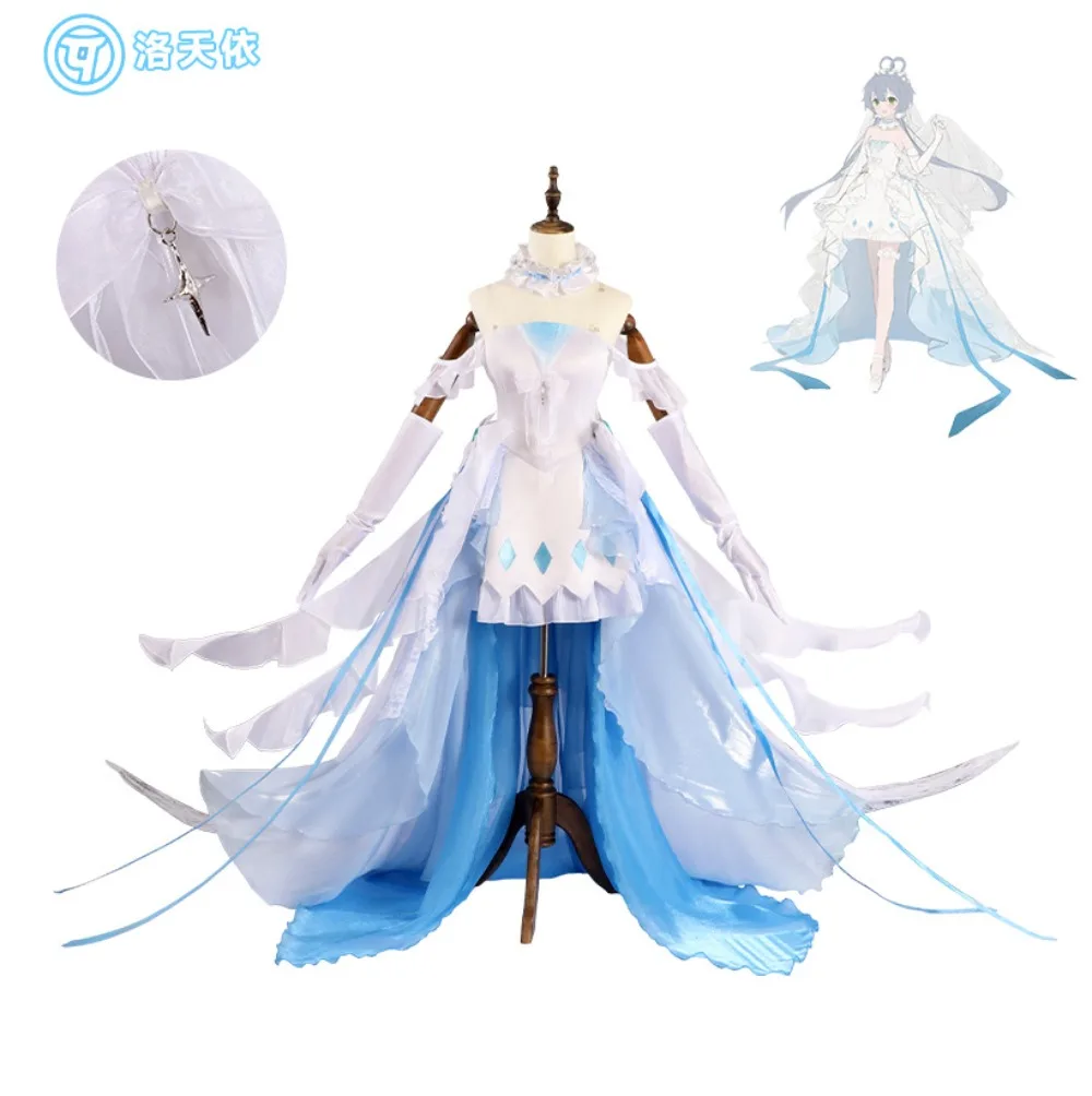 luo-tianyi-ホワイトバレンタインデーコスプレフルセットアイドルディーバ衣装大人女性ボーカロイドハロウィンコミコンロールプレイ衣装