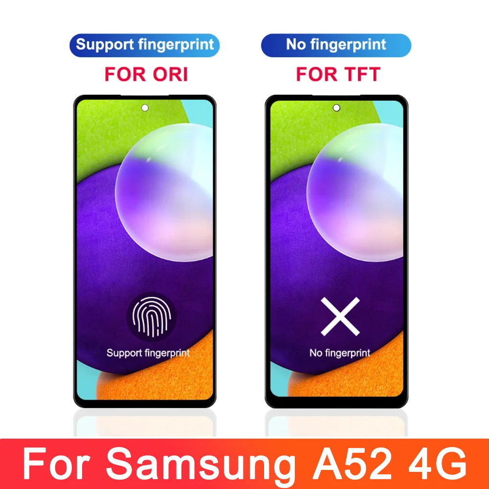 Tested Screen For Samsung A52 4G Replacement, LCD Display For Samsung A525 A525F/DS A525M Touch Screen Digitizer Assembly