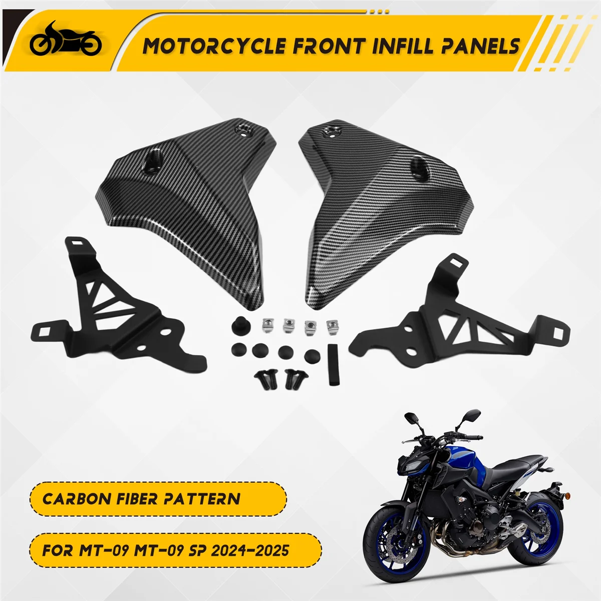 

Motorcycle Accessories Front Infill Panels Side Panels Covers Side Frame Fairing for Yamaha MT-09 MT-09 SP 2024-2025