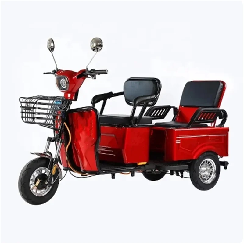 

New Model 60v 600W Electric Pedicab for Elderly Fat Tire 3-Wheel Tricycle for Passenger and Cargo Transport