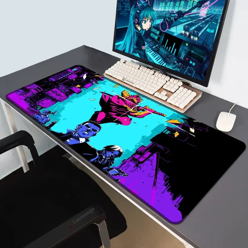 Gamer computador teclado sem fio katana mousepad borracha gaming mouse pad ped anime xxl gabinete grande mause acessórios de mesa menina