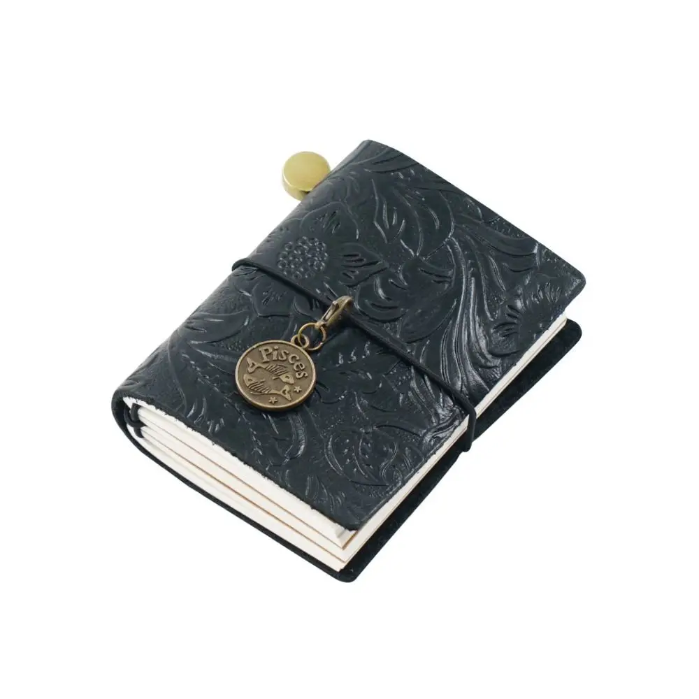 Portable Writing Cowhide Cover Sketchbook Sketching Handmade Traveler Notebook DIY Leather Diary Notebook Crafts