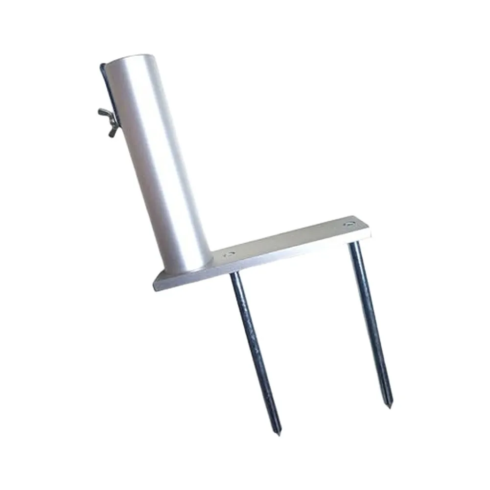 Metal Spiral Ground Anchor for Beach Umbrellas Tents and Canopies 32.5cm Portable Sun Umbrella Stand Silver Color