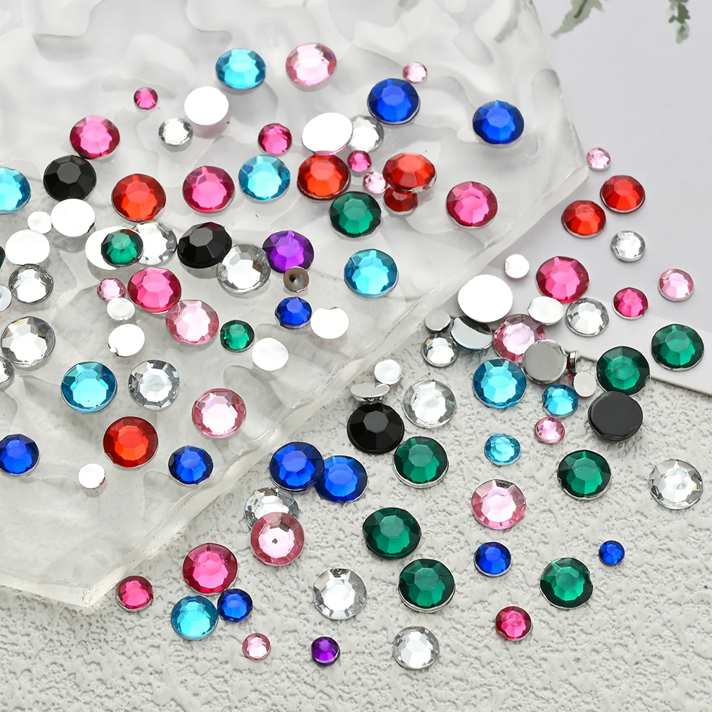1100-2600 Stück 3/4/5/6mm Flachboden-Rundharz-Strasssteine für Nagelkunst, Schuhe, Kleidung und Schmuckherstellung für DIY-Handarbeiten – Detail 9