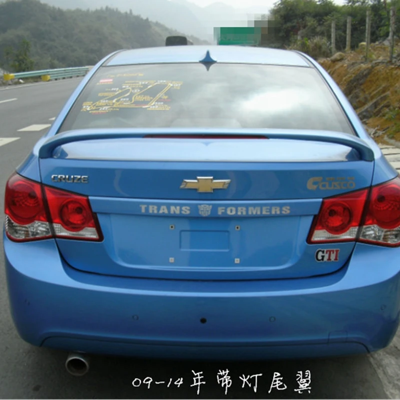 for chevrolet cruze spoiler 2009-2014 cruze lip spoiler High Quality ABS Material Car Rear Wing Primer Color Rear Spoiler