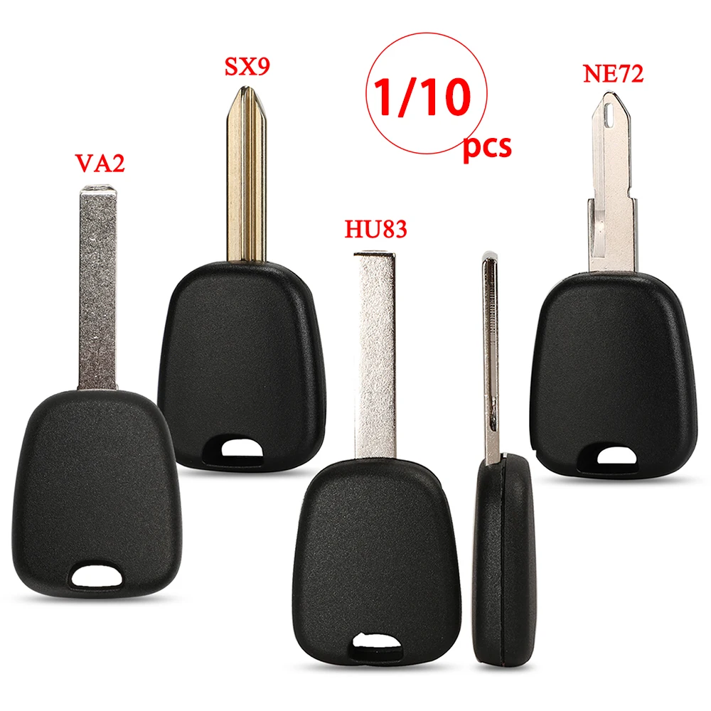 

jingyuqin Transponder Car Key Shell For Citroen C2 C3 C4 Fit Peugeot 106 107 307 207 306 406 Replacement VA2 HCA SX9 Ne73 Blade