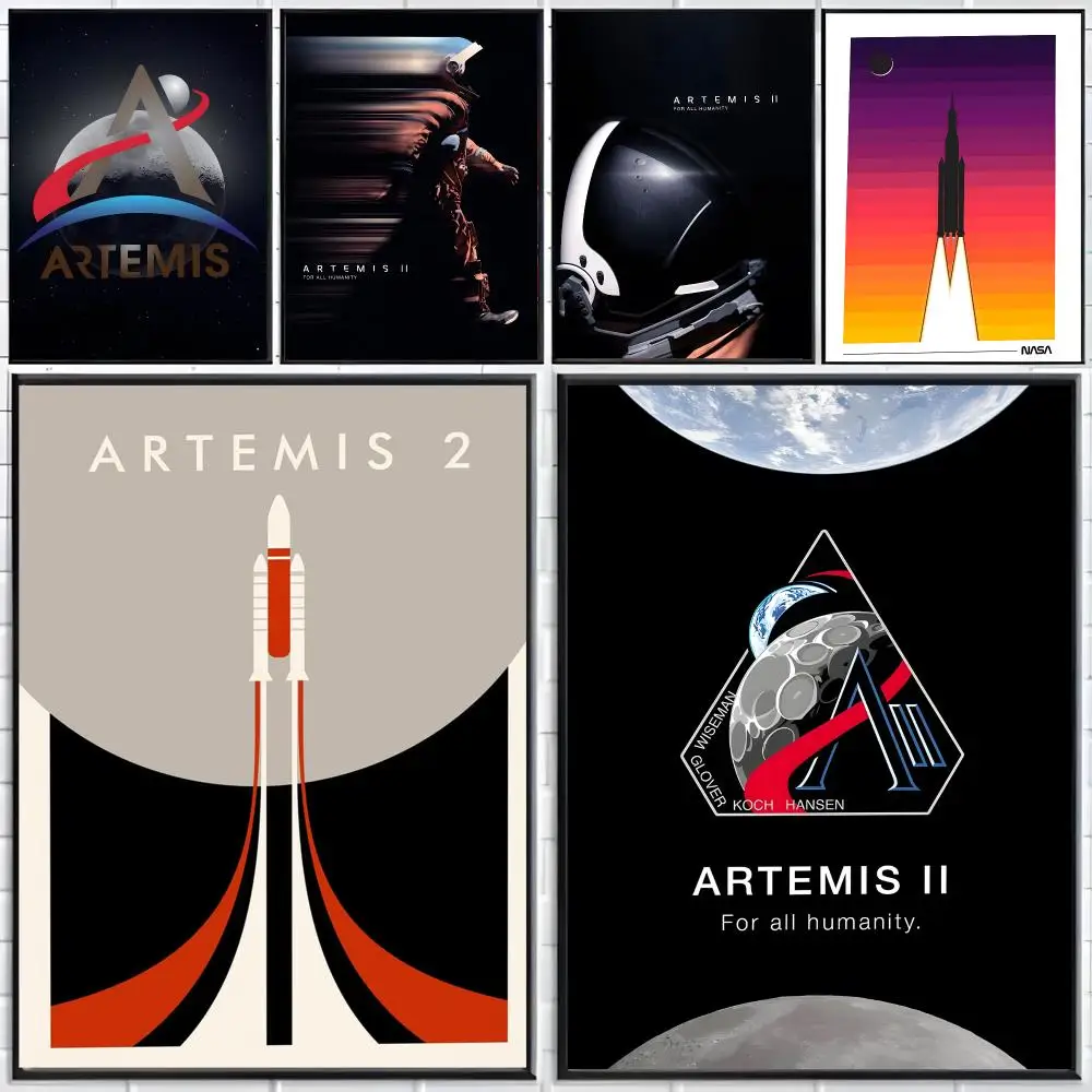 Spacecraft Mission Artemis II Poster Distinct Home Decor Concepts Chic Indoor Art Pieces