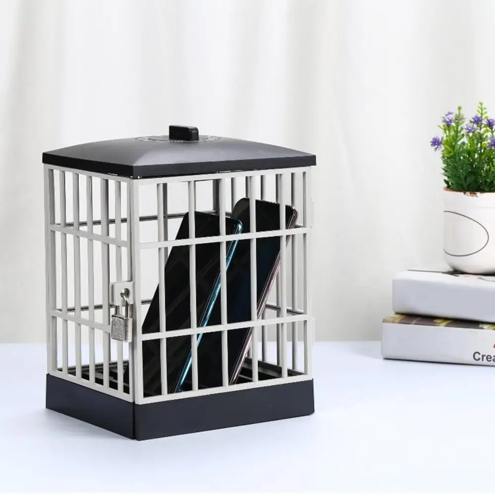 Cell Phone Jail Lock Box With Timer Keys Mobile Prison Cell Phone Cage Prison Cell Phone Storage Box Family Self-Discipline Tool