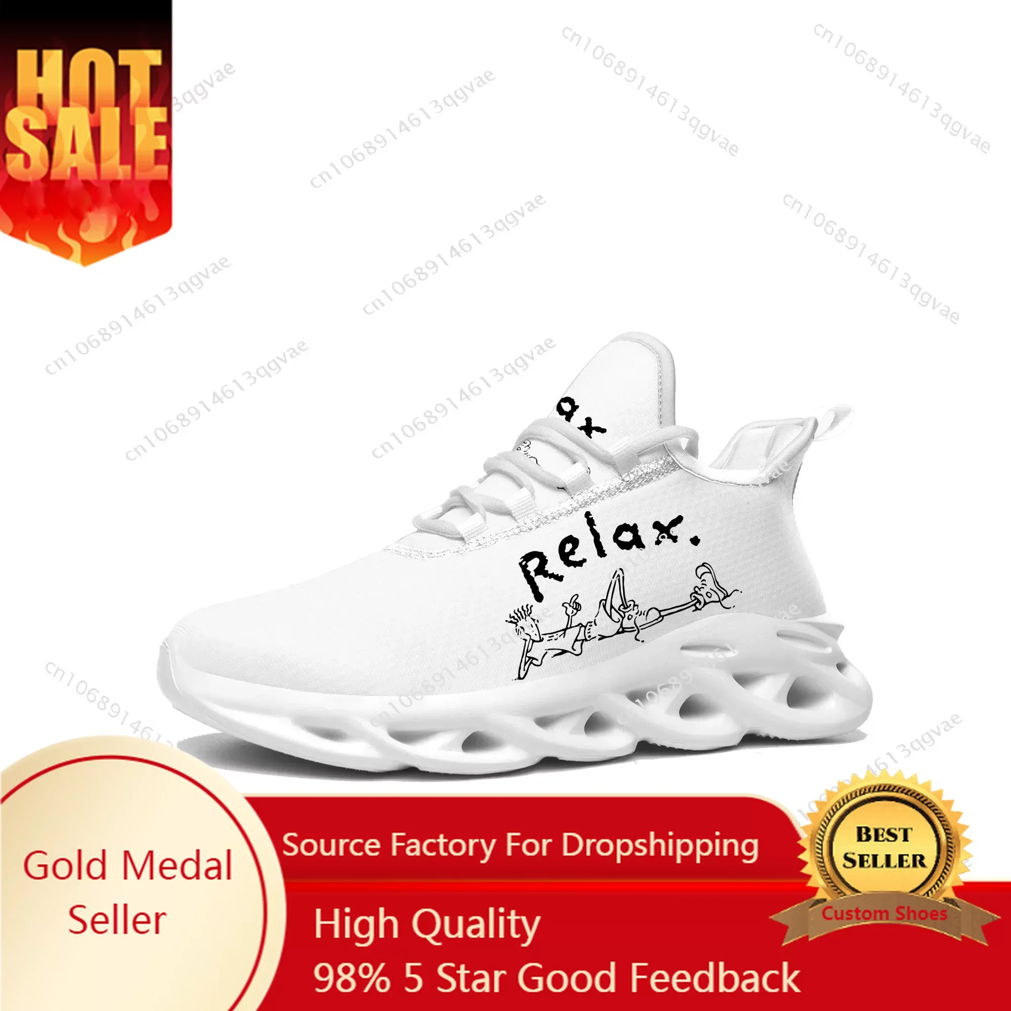 

Fido Dido Flats Sneakers Mens Womens Sports Running Shoes High Quality DIY Sneaker Lace Up Mesh Footwear Tailor-made Shoe White