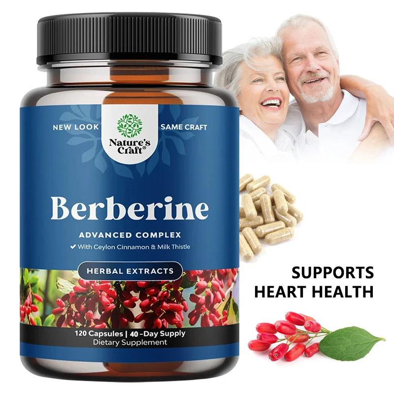 Berberine 1200 Mg with Ceylon Cinnamon and Milk Thistle, Antioxidant Supplement, Heart and Immune Support