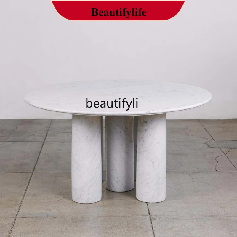 

Nordic Simple Marble Dining-Table round Conference Table European Living Room Home Dining Table G1218